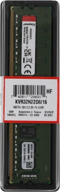Память DDR4 16Gb 3200MHz Kingston  KVR32N22D8/16