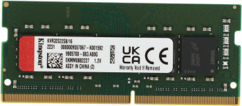 Память DDR4 16Gb 3200MHz Kingston KVR32S22S8, 16 VALUERAM RTL PC4-25600 CL22 SO-DIMM 260-pin 1.2В single rank