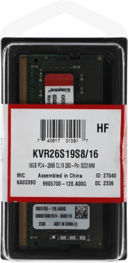 Память DDR4 16Gb 2666MHz Kingston  KVR26S19S8/16