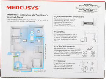 Сетевой адаптер Powerline Mercusys MP510 KIT