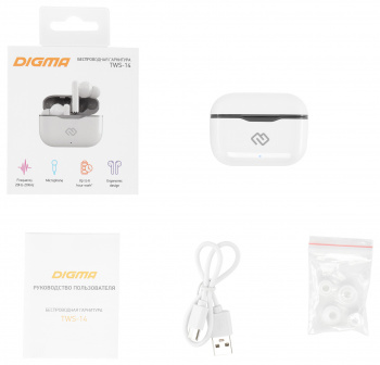 Гарнитура внутриканальные Digma TWS-14