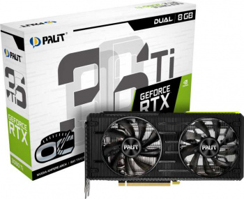 Видеокарта Palit PCI-E 4.0  PA-RTX3060Ti DUAL OC 8G V1