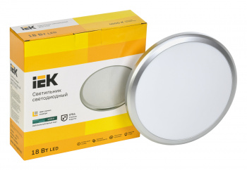 Светильник IEK 18Вт 4000K серебристый (LDPB0-3103-18-4000-K01)