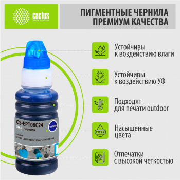 Чернила Cactus CS-EPT06C24 112C C13T06C24A