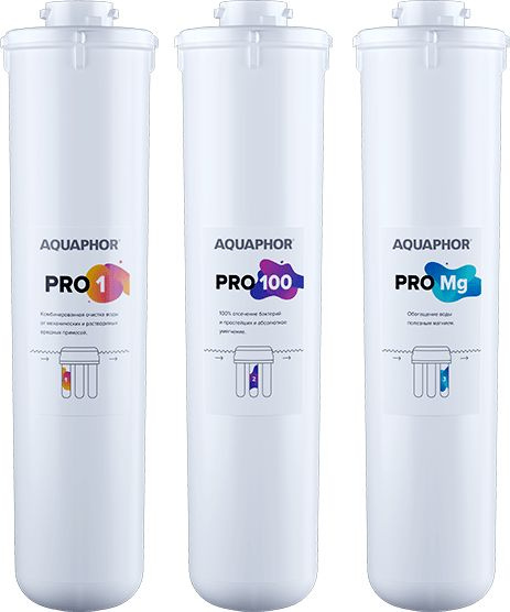 Комплект картриджей Аквафор Pro1 Pro100 ProMg