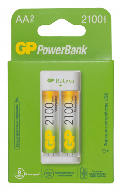 Аккумулятор + зарядное устройство GP PowerBank E211210AAHC-2CRB2