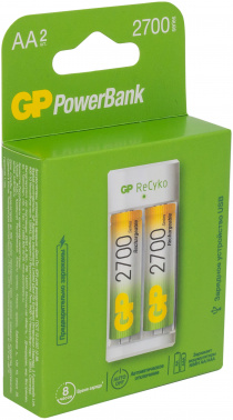 Аккумулятор + зарядное устройство GP PowerBank E211270AAHC-2CRB2