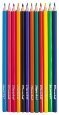 Карандаши цв. Silwerhof Веселые друзья 2.6мм шестигран. пластик ассорти 12цв. коробка/европод.