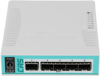 Коммутатор MikroTik CRS106-1C-5S (L2) 1xКомбо(1000BASE-T/SFP) 5SFP управляемый