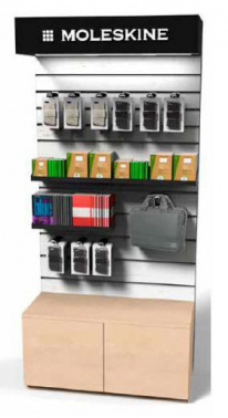 Стенд Moleskine SSW 105х50х220см напольный с накопителем без наполнения приз