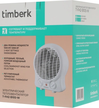 Тепловентилятор Timberk T-FH2-B10S-W