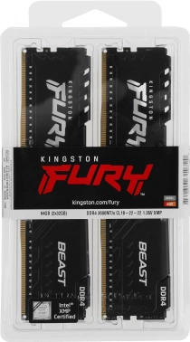 Память DDR4 2x32Gb 3600MHz Kingston  KF436C18BBK2/64