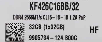 Память DDR4 32Gb 2666MHz Kingston  KF426C16BB/32