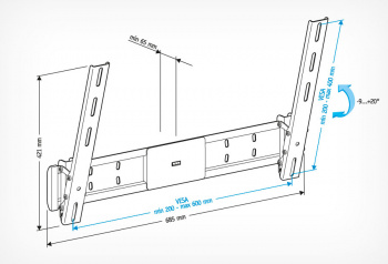 Кронштейн для телевизора Holder LCD-T6609-B