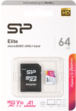 Флеш карта microSDXC 64GB Silicon Power  SP064GBSTXBV1V20SP