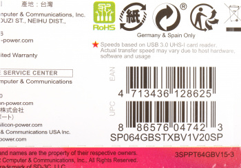 Флеш карта microSDXC 64GB Silicon Power  SP064GBSTXBV1V20SP