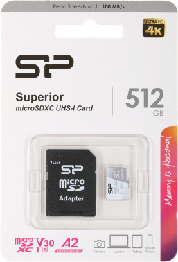 Флеш карта microSDXC 512GB Silicon Power  SP512GBSTXDA2V20SP