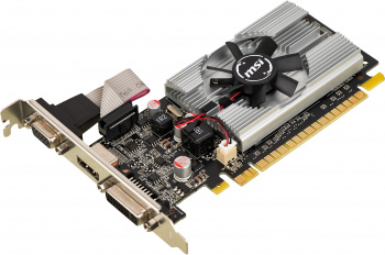 Видеокарта MSI PCI-E N210-1GD3, LP NVIDIA GeForce 210 1024Mb 64 DDR3 460, 800 DVIx1 HDMIx1 CRTx1 Ret low profile