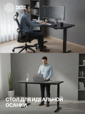 Стол для компьютера Cactus  CS-EGD-BBK