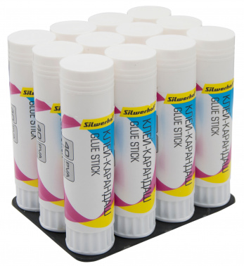 Клей-карандаш Silwerhof 40гр ПВА термоусадочная упаковка