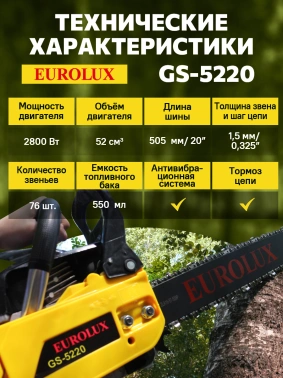 Бензопила Eurolux  GS-5220