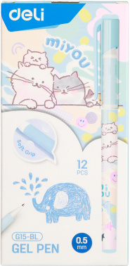 Ручка гелев. Deli MiYou EG15-BL