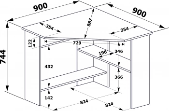 Стол для компьютера Сокол  КСТ-02