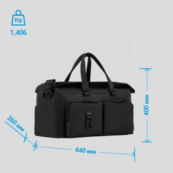 Сумка дорожная Piquadro Harper BV5740AP/N черная натур.кожа