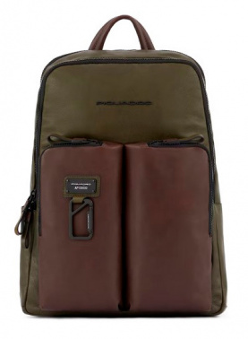 Рюкзак Piquadro Harper CA3869AP/VETM зеленый/коричневый кожа