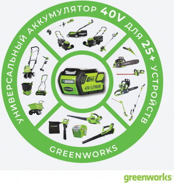 Снегоуборщик электр. Greenworks  2600807