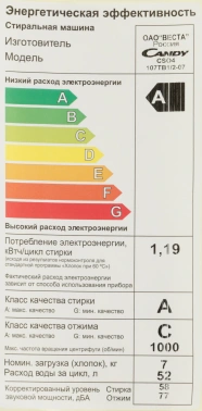 Стиральная машина Candy Smart Pro CSO4 107TB1/2-07