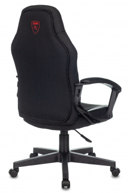 Кресло игровое Zombie 10 черный текстиль, эко.кожа крестовина пластик