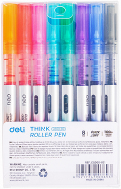 Набор ручек роллер Deli Think EQ300-8C