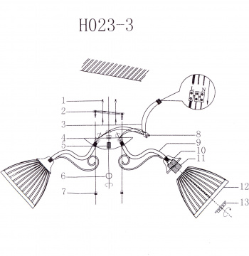 Люстра Hiper Nancy  H023-3