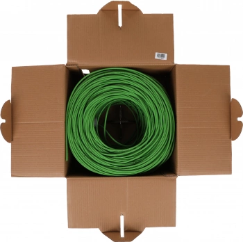 Кабель информационный ITK LC1-C5E04-122 кат.5E UTP 4 пары 24AWG нг(А)-LSLTx внутренний 305м зеленый