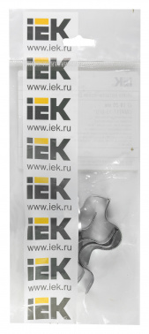 Скоба IEK CMAT11-19-010 двухлапковый 19мм сталь оцинкованная белый (упак.:10шт)