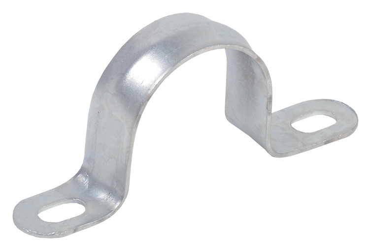 Скоба IEK CMAT11-25-010 двухлапковый 25мм оцинкованная сталь белый (упак.:10шт)