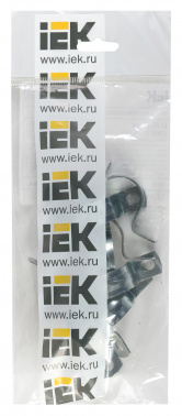 Скоба IEK CMAT11-25-010 двухлапковый 25мм сталь оцинкованная белый (упак.:10шт)