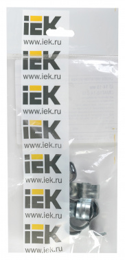 Скоба IEK CMAT10-14-010 однолапковый 14мм сталь оцинкованная белый (упак.:10шт)