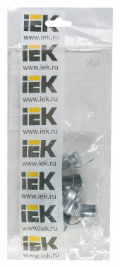 Скоба IEK CMAT10-21-010 однолапковый 21мм сталь оцинкованная белый (упак.:10шт)