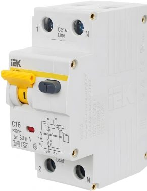 Выключатель автом. дифф. тока IEK MAD22-5-016-C-30  АВДТ 32