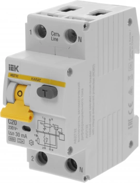 Выключатель автом. дифф. тока IEK MAD22-5-020-C-30  АВДТ 32