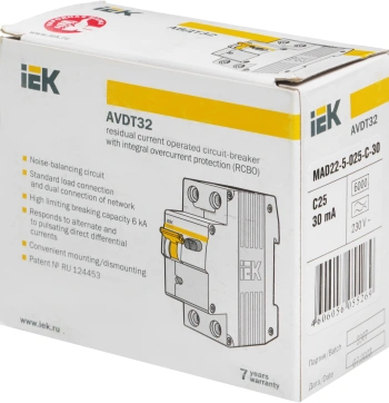 Выключатель автом. дифф. тока IEK MAD22-5-025-C-30  АВДТ 32