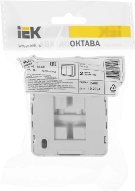 Выключатель IEK Октава откр. 2кл. IP20 белый (EVO20-K01-10-DC)