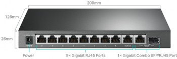 Коммутатор TP-Link  TL-SG1210MPE