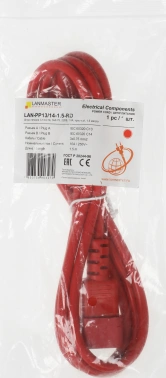 Шнур питания Lanmaster LAN-PP13/14-1.5-RD