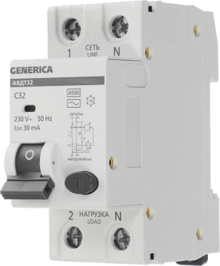 Выключатель автом. дифф. тока IEK MAD25-5-032-C-30  АВДТ 32 Generica