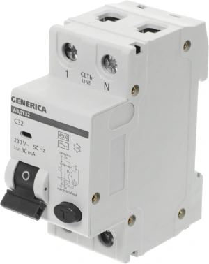 Выключатель автом. дифф. тока IEK MAD25-5-032-C-30  АВДТ 32 Generica
