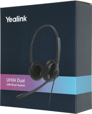 Гарнитура проводная Yealink UH34 Dual UC