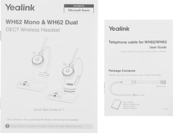 Гарнитура беспроводная Yealink WH62 Dual UC